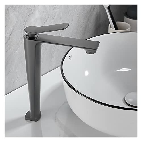 Grifo de Lavabo elegante de latón con acabado de cobre