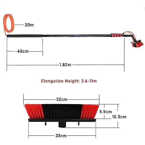Postes ajustables de 40 pies con cepillo de 35 cm para paneles solares 8