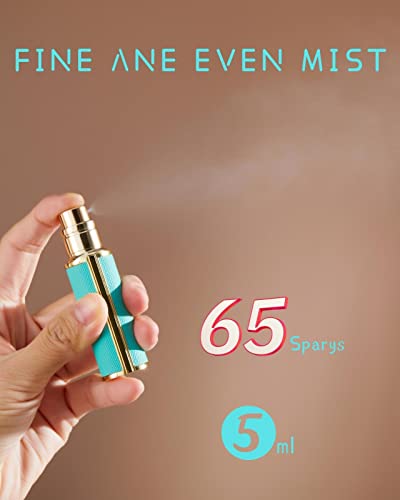 SUBORAWOS 5ML Perfume Atomiser,Refillable Perfume Spray Bottles,Mini Cologne Dispenser,Empty Fragrance Spray Bottle for Travel (JB-Brown) - Image 5