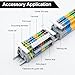 10 Pcs Fixed Bridge Jumper, FBI-10-6 Fixed Bridge Connectors for DIN Rail Terminal Blocks, Insert-Pull Bridging, Compatible with UK2.5B and UK5N, 10 Pole, 100 Screws Included