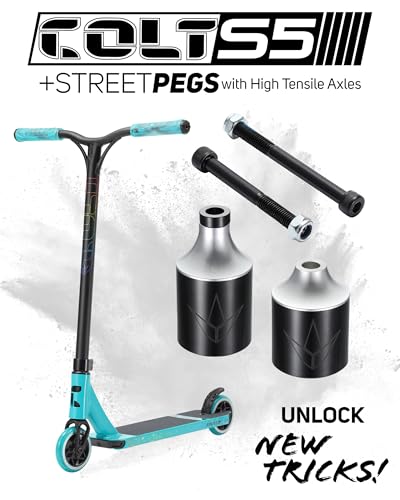 Envy Scooters COLT S5 Stunt Scooter (Teal) with Envy Street Pegs Set (Chrome) Bundle - Thumbnail 2
