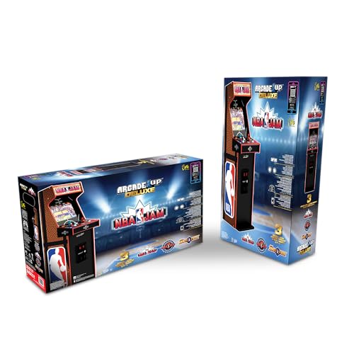 NBA Jam Deluxe Arcade Machine for Home, 3 Classic Games, 2-Player Control Panel, 5 Feet Tall