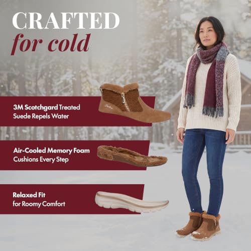 Skechers Women's EASY GOING - GENTLE FALL, Sweater knit zip up boot, Chestnut, 8.5M - image 5