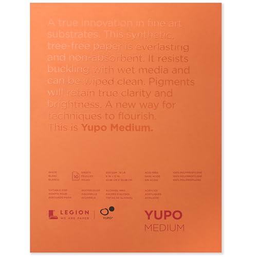 Yupo Paper L21-YUP197W912 White Sheets 9 x 12 10 count