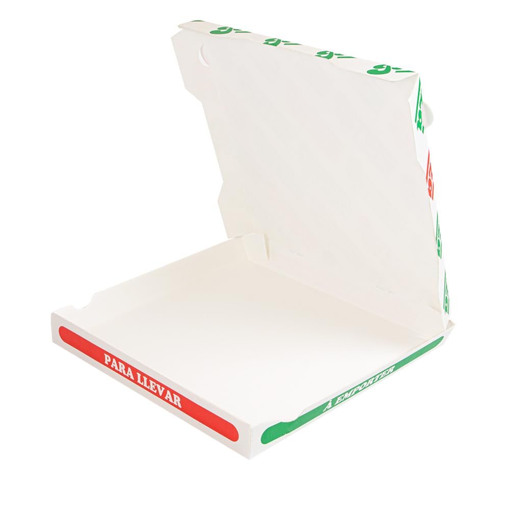 García de Pou - 100 Unidades - Cajas De Pizza 'Thepack' 330 G/M2 32X32X3,8 Cm Blanco Cartón Ondulado Microcanal