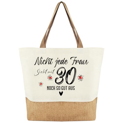 Ysound Jutebeutel für 30 Geburtstag Frauen - Jute Stofftasch