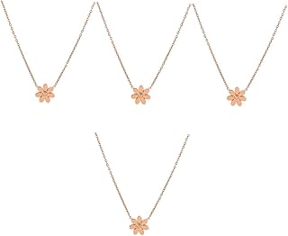 KESYOO 4pcs Delicate Daisy Flower Pendant Necklace for Women and Girls Spring Jewelry for Birthday