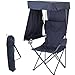 アウトドアチェア シェード付き  左右付け替え可能 折りたためる屋根 キャンプ 椅子 ブラック SP-210