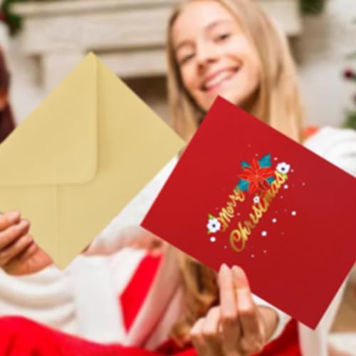 Carte de vœux 3D de Noël pour décorer la table festive