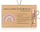 Giftota Geldgeschenk Taufe Mädchen Jungen Taufkind Patenkind, Schönes Geschenk zur Taufe, Karte Taufe Holz mit Regenbogen-Design, Geld Gutschein Taufgeschenke Verpackung