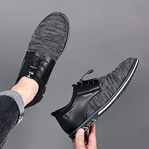 Zapatos de cuero casuales CLMJHG estilo botas con banda elástica de negocios 4