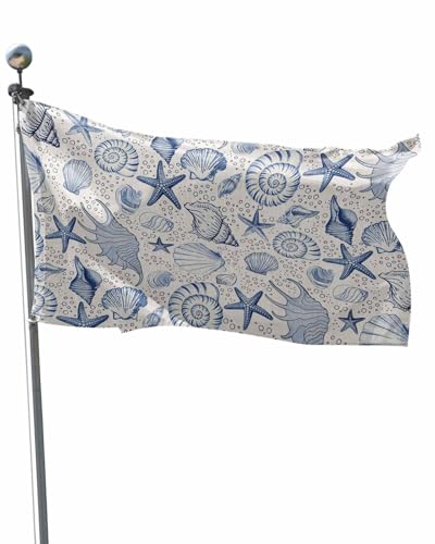 Navy Blue Coastal Flag 3x5 Ft Outdoor Double Sided Nautical