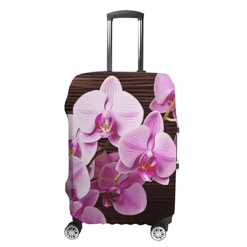 Orchid Flower Travel Luggage Cover Dustproof Suitcase Cover Luggage Covers For Suitcase Thicken Elastic Suitcase Protector Washable Baggage Covers Fit 19-32 Inch Luggage XL