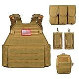 Obemisk Tactical Vest Outdoor Lightweight Combat Training Vest Adjustable & Breathable for Adults...