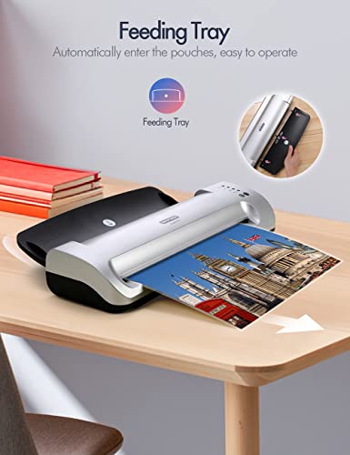 13-Inch Thermal Laminator with Paper Cutter & Corner Rounder – Fast Warm-Up, Jam-Free, Includes 10 Pouches – for Teachers, Crafts & Office Use image 3