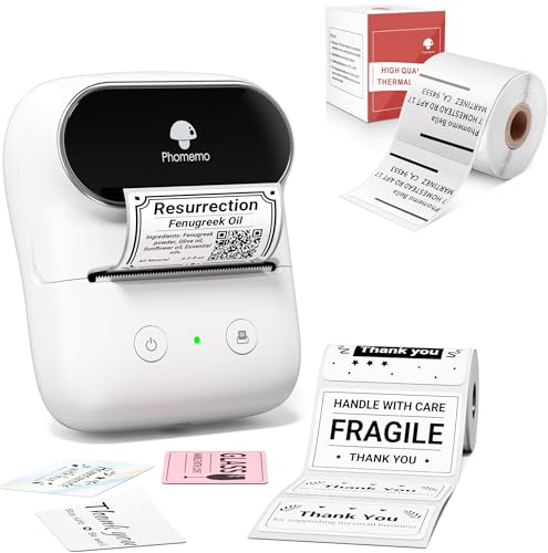 Imprimante etiquette autocollante Bluetooth Phomemo M108 avec 2 rouleaux