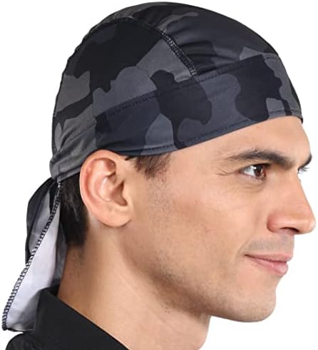 Cooling Helmet Liners - Do Rag Skull Caps for Men - Cooling Head Wraps, Hard Hat Liner - Motorcycle Pirate Bandana