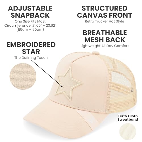 Image of VINTAGE HAVANA Trucker Hats Women | Mesh Adjustable Snapback Hat | Men & Women Cute Trendy Fashion Baseball Cap