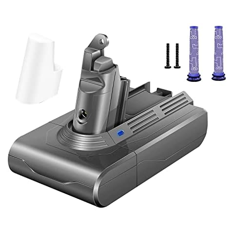 Battery for Dyson V6, Morpilot Replacement Dyson V6 Battery 4600mAh Compatible with V6 Animal, Absolute Vacuum Cleaner with 2 Pre-filters Cover