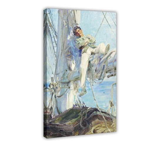 Toile Henry Scott Tuke Marin endormi cadre déco salon 20cm