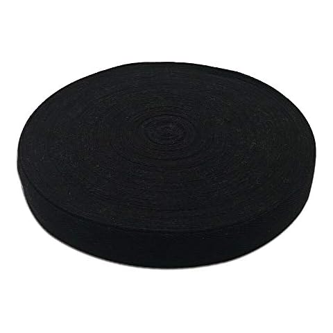 BornFeel Black Bias Binding 25mm/1 inch Cotton Twill Tape Herringbone Tape for Sewing Dressmaking Craft Apron 17 Options to Choose from Cover