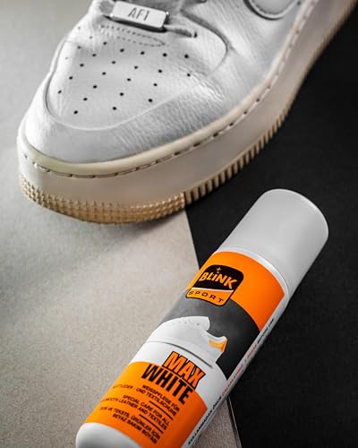 BLINK SPORT Max White, 75 ml – Flüssiges Schuhweiß zur Schuhreinigung und Schuhpflege für Weiße Schuhe, Weiße Sneaker und Weiße Sohlen. Farbe: Weiß.