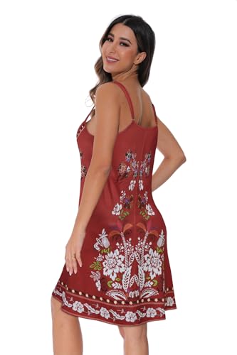 Image of JOELLYUS Summer Dresses for Women Spaghetti Strap Button Down Casual Sundress Beach Cover Up Dress with Pockets 2026