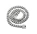 Homxi Chain Necklace Men,Cuban Chain 3mm Kette Herren 60cm Cuban Link Weiß Zirkonia Edelstahlkette Mann Kette Männer Silber