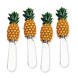 Supreme Housewares Pineapple Resin Spreader S/4, 5", Yellow