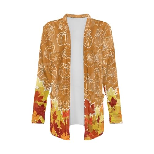 Image of Biyejit Women's Long Sleeve Open Front Cardigan Casual Loose Lightweight Cardigans with Pockets Drape Cardigan
