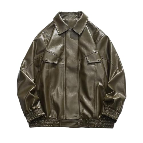 Veste en cuir pour homme blouson motard rétro coupe ajustée