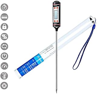 Meat Thermometer, SUTMSH Kitchen Thermometer, Instant Read Food Thermometer with 5.9inches Long Probe for Kitchen, Steak, Turkey, Roasting, Grill, BBQ,Milk,Baking etc