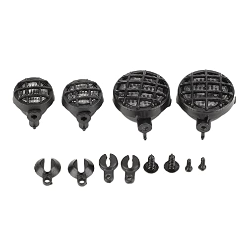 RC Round Light Cover, Easy Install Plastic RC LED Light Cover Lampshade Light Cover Cap RC Vehicle Bodies Scale Accessories for Axial Scx10 D90 for Hpi