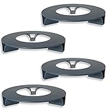 terraced® - 4er Set - Blumentopf Untersetzer - Farbe: Anthrazit - Rund - 27cm Durchmesser – Untersetzer Blumentopf – Recycling Material - Made in Germany
