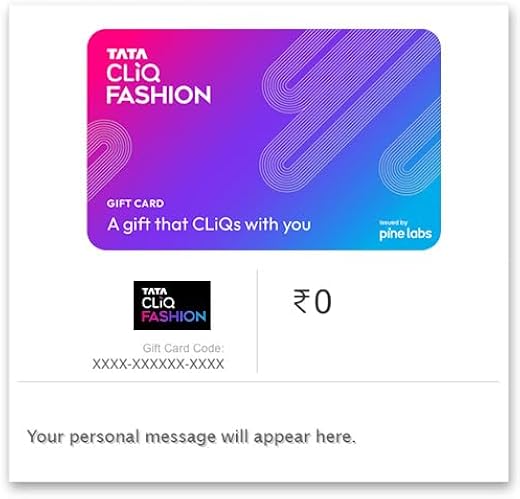 Tata Cliq Fashion |Flat 9% off| E-Gift Card | Instant Delivery | Valid for online purchase | 1 year validity