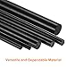 uxcell 5 Pcs Black Plastic Rods 7 x 406mm ABS Styrene Round Stick Round Solid Bar DIY Model for DIY Toys Building Making Architectural Model Making