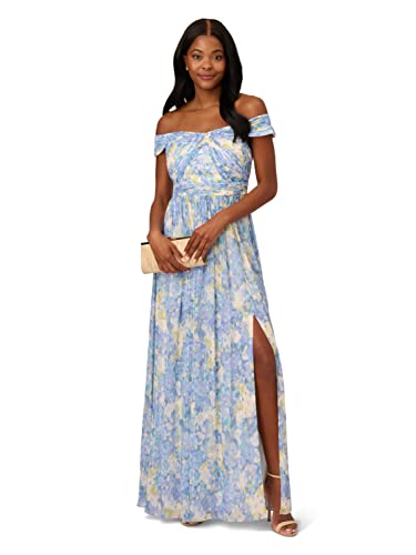 Image of Adrianna Papell Women's Printed Off Shoulder Gown