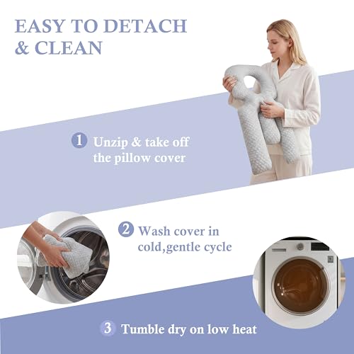 Novelledo Face Down Pillow After Eye Surgery, BBL Pillow After Surgery Stomach Sleeping Pillow, Home Pillows Faces Down with Shredded Memory Foam and Removable Cover by Novelledo - Image 7