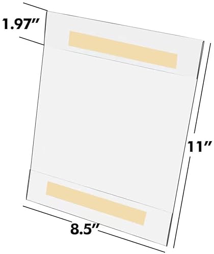 Ludery Acrylic Sign Holder 8.5 X 11 Wall Mount, Clear 8.5 X 11 Acrylic Sign Holder With Double Sided Tape Adhesive For Home, Office, Store, Restaurant (3 Pack) #TOP1