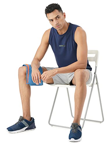 Image of PUMP'D Men's Sleeveless Tank Top for Gym -Placement Print, DryTech, Anti-Odor, Lightweight, Soft Seams, UV Protect