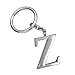 Monnel Z546_B Adorable Alphabet Initial Letter Z Keychain Key Ring ( Silver )