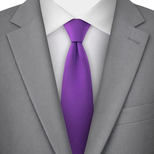 Image of Jacob Alexander Men's Slim Width 2.75 inch Solid Color Tie