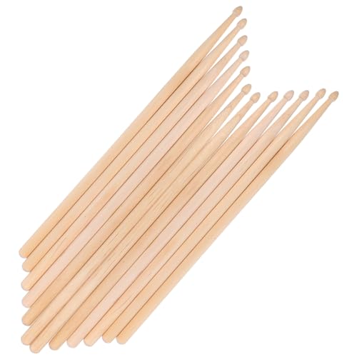 Baguettes de batterie Toyvian 6 paires en érable léger pour un entraînement fluide