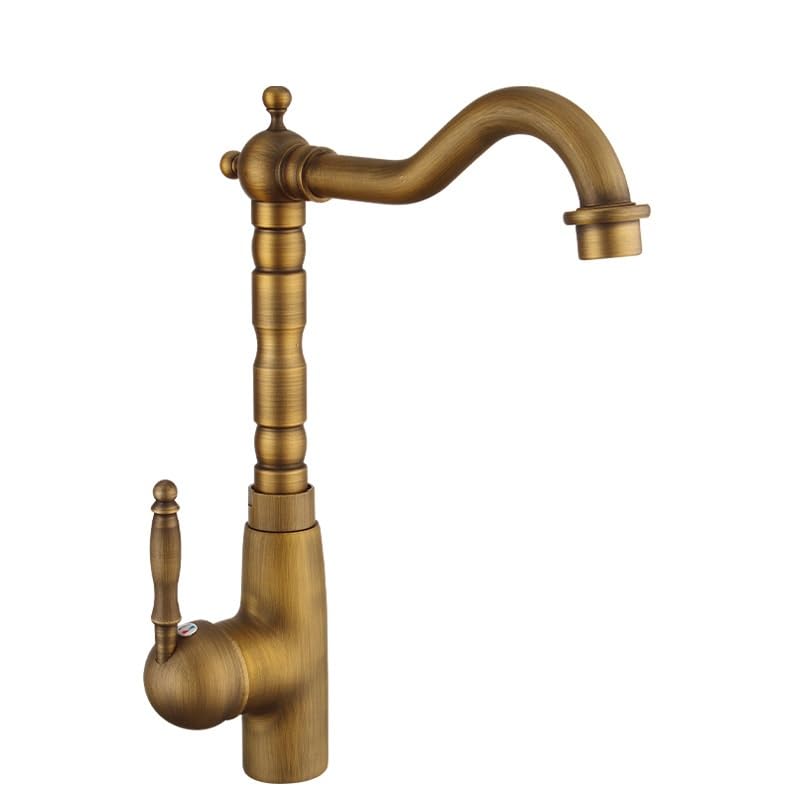 Grifo de cocina monomando alto para fregadero con control de agua fría y caliente