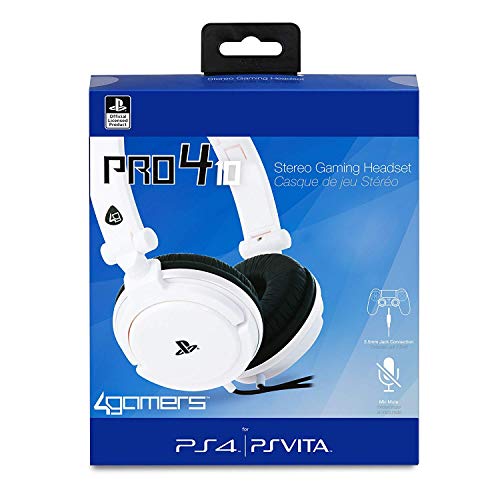 4Gamers - PRO 4-10 PS4 Licensed Wired Stereo Gaming Headset White (PS4) - Afbeelding 6