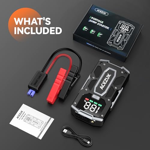 Acezuk M01 Car Jump Starter,12V 8-In-1 Jump Starter Battery Pack 3000A thumb #6