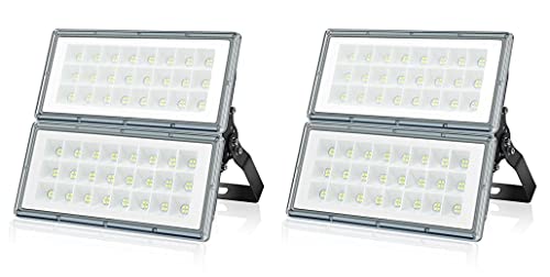 Focos Led Exterior, 200W LED Foco Exterior de alto brillo,20000LM Impermeable IP67 Iluminación Exterior, Led Foco Exterio para Patio, Camino, Jardín (2PCS) Cover
