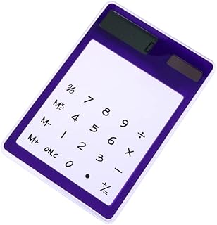 Amosfun Computador Desktop Calculadora Roxa Computador Pequeno Computador Desktop Mini Calculadora Tela De Toque Calculadora Portátil Calculadora Transparente Presente Dedicado