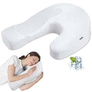 HOMCA Upgraded Body Pillow for Side Sleeper, U-Shaped Ergonomic Memory Foam Contoured Pillow for Neck and Shoulder Pain with Cooling Breathable Hypoallergenic Pillowcase