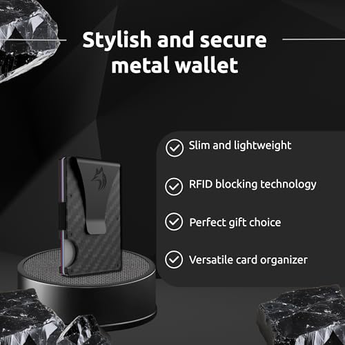 Carbon Wallets For Men - Slim RFID Blocking Wallet with Money Clip3